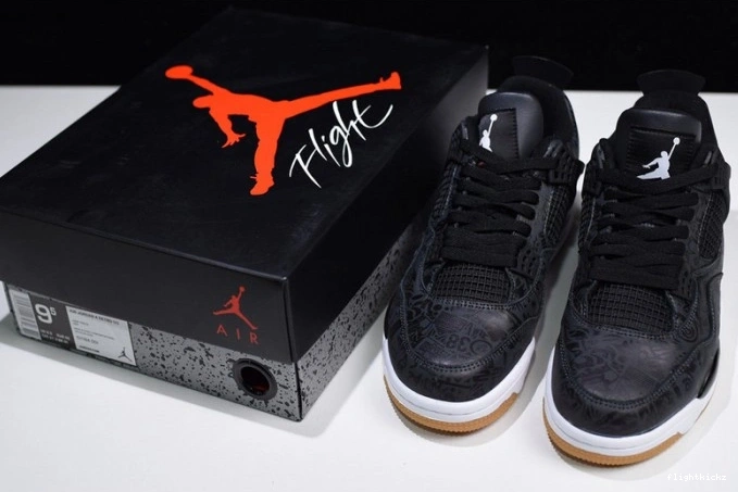 Jordan Laser CI1184-001 Retro 4 Air Black 1001
